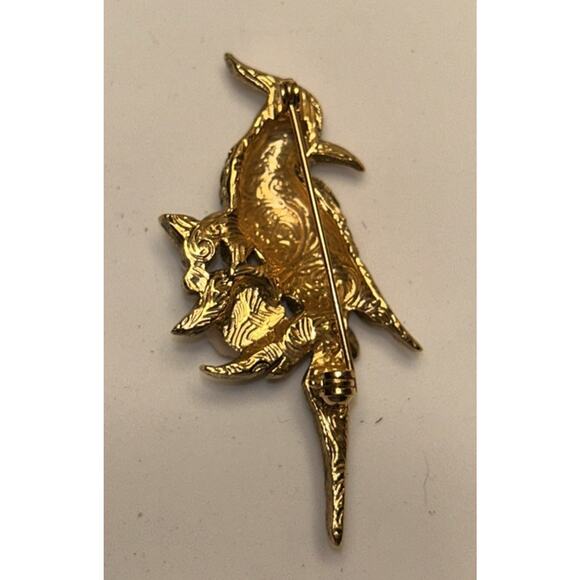 Vintage Bird Brooch/faux pearls and flower - Picture 6 of 7